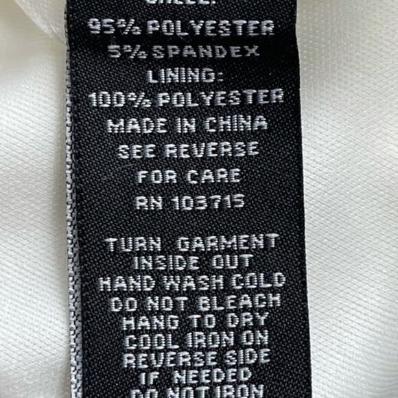 Sharagano White with Black Striped Ribbon Detail Feminine Dress NWT Size 6 - Picture 11 of 13